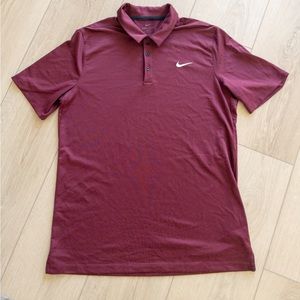 Nike Dri-Fit Men’s Burgundy Golf Polo Size Large
